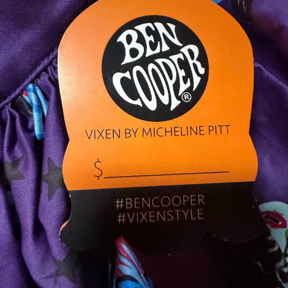 Vixen by Micheline Pitt Purple Ben Cooper Mask Skirt Small - Picture 5 of 7